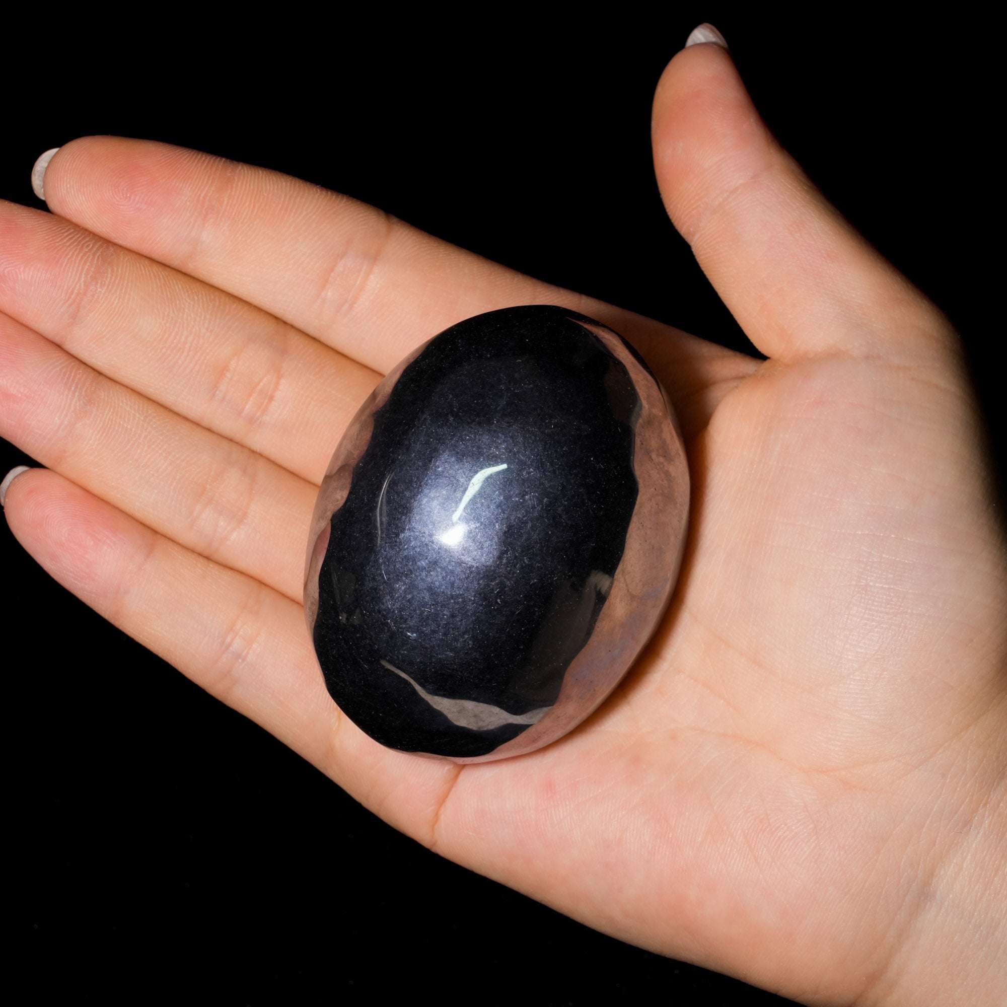 Terahertz Palm Stone - helmsman - crystal