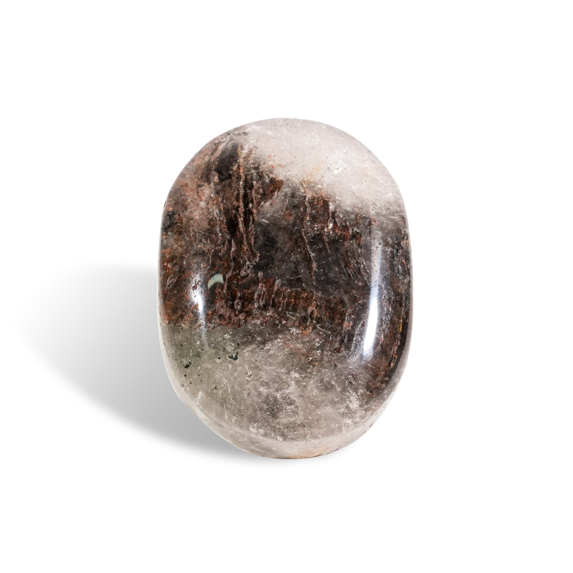 Thousand Layer Quartz Palm Stone - helmsman - crystal