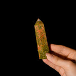 Unakite Jasper Point - helmsman - crystal
