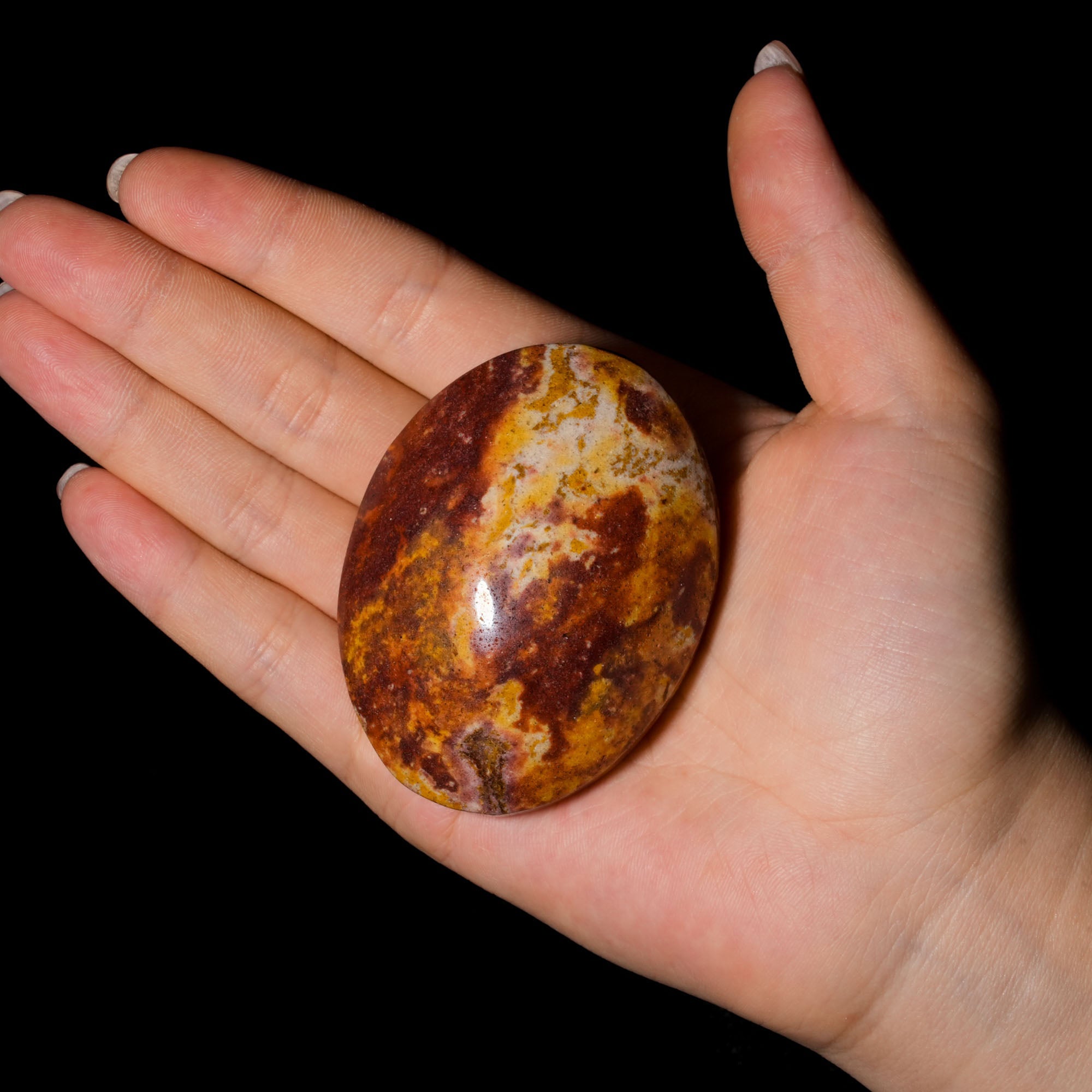 Van Gogh Stone Palm Stone - helmsman - crystal