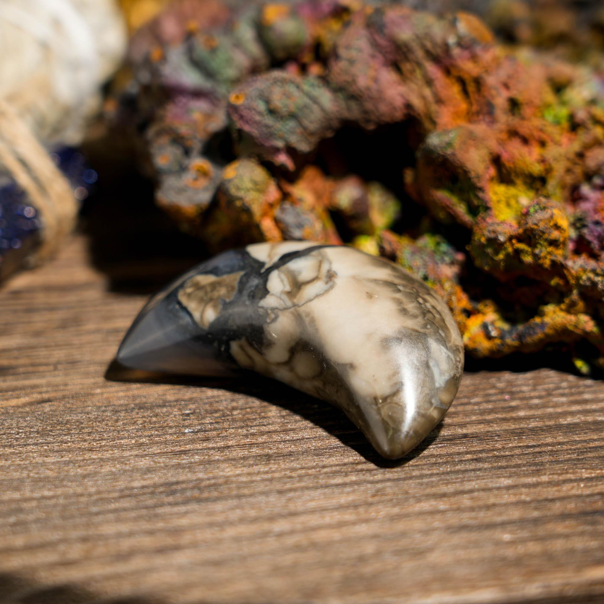 Volcanic Agate Moon - helmsman - crystal