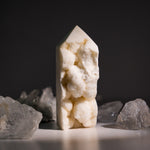 White Calcite Tower - helmsman - crystal