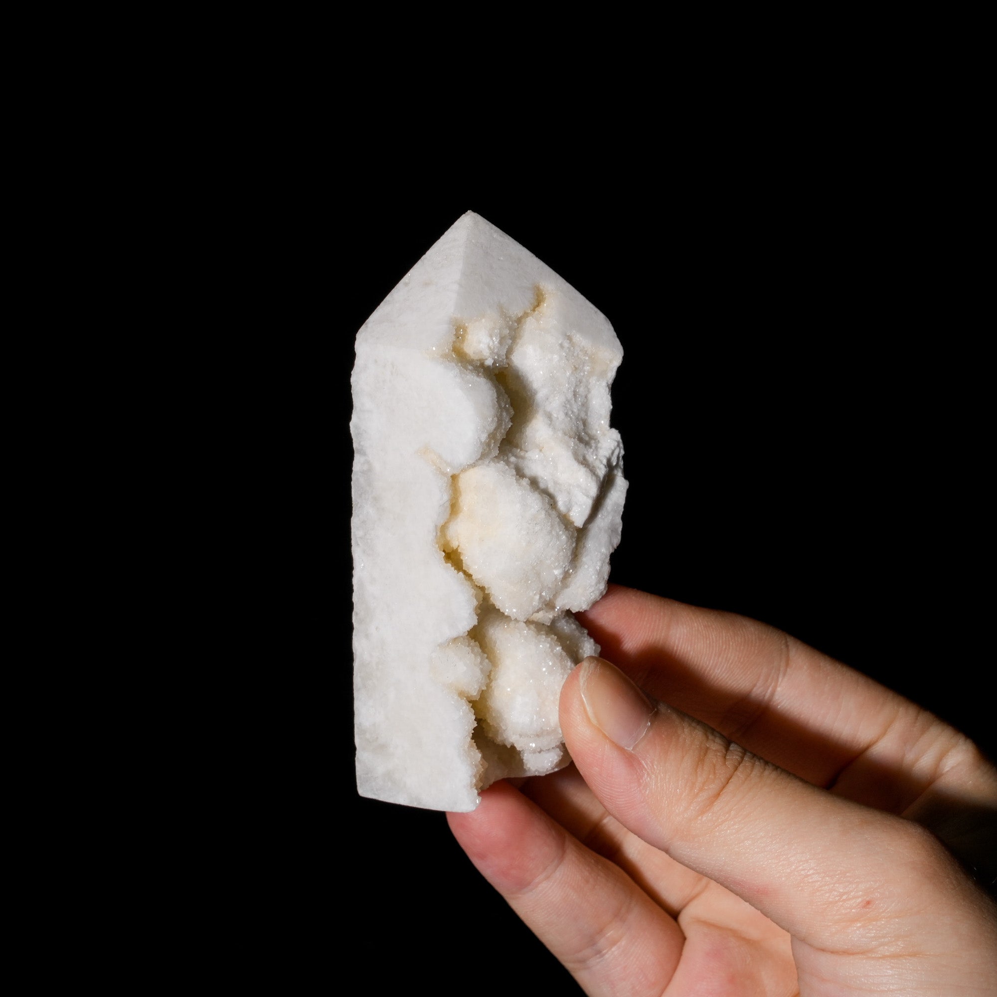 White Calcite Tower - helmsman - crystal