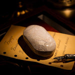 White Mexico Agate Palm Stone - helmsman - crystal