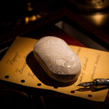 White Mexico Agate Palm Stone - helmsman - crystal