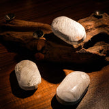 White Mexico Agate Palm Stone - helmsman - crystal