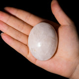 White Moonstone Palm Stone - helmsman - crystal