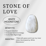 White Moonstone Palm Stone - helmsman - crystal