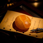 Yellow Calcite Palm Stone - helmsman - crystal
