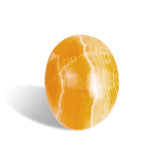 Yellow Calcite Palm Stone - helmsman - crystal