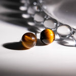 Yellow Tiger Eye Earrings - helmsman - crystal
