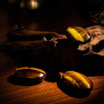 Yellow Tiger Eyes Stone Palm Stone - helmsman - crystal