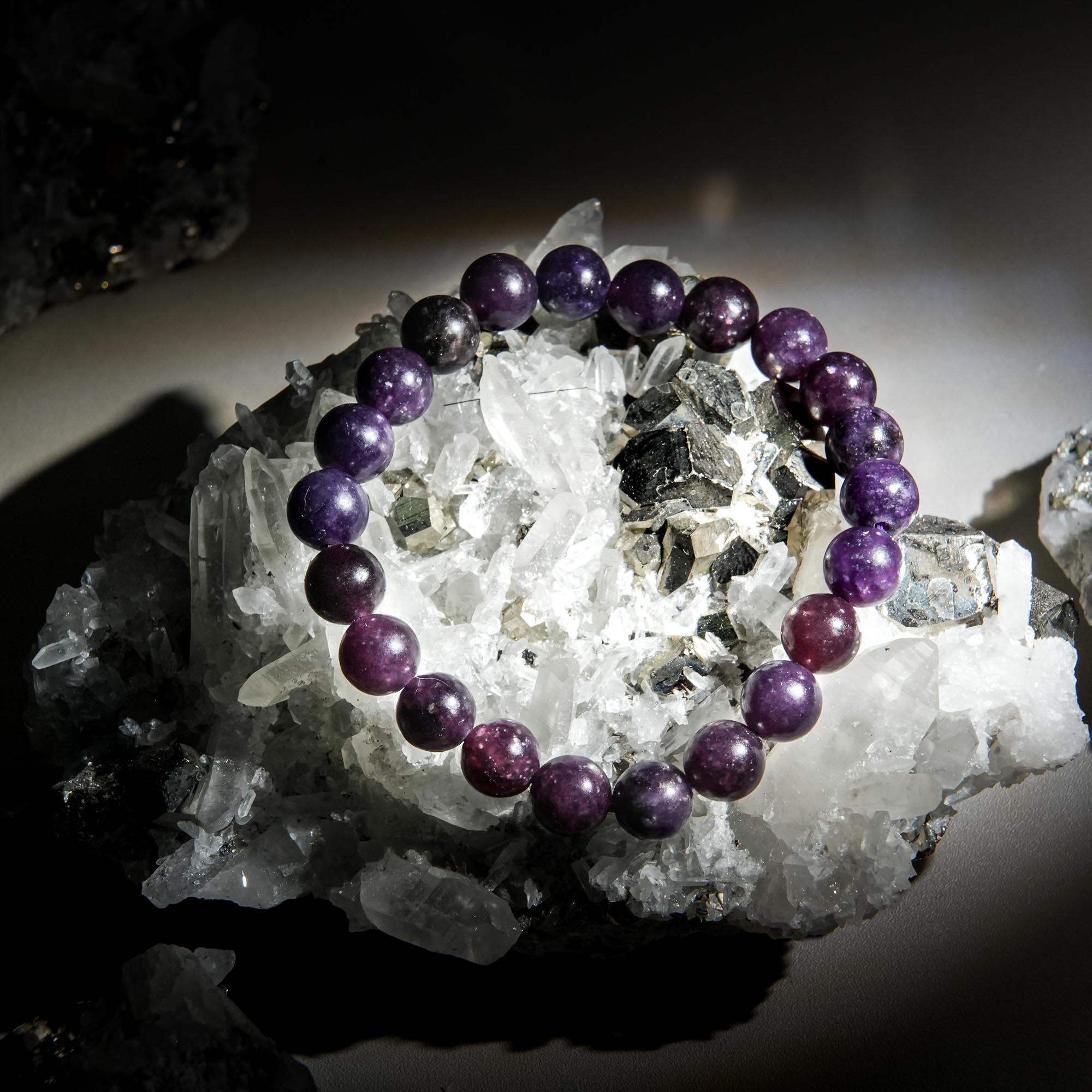 Lepidolite Bracelet-helmsman crystal-healing energy crystal