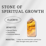 Yellow Candy Fluorite Tower