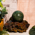 African Jade Sphere-Helmsman Crystal