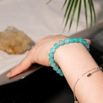 Amazonite Bead Bracelet-Helmsman Crystal