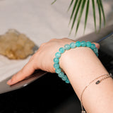 Amazonite Bead Bracelet-Helmsman Crystal