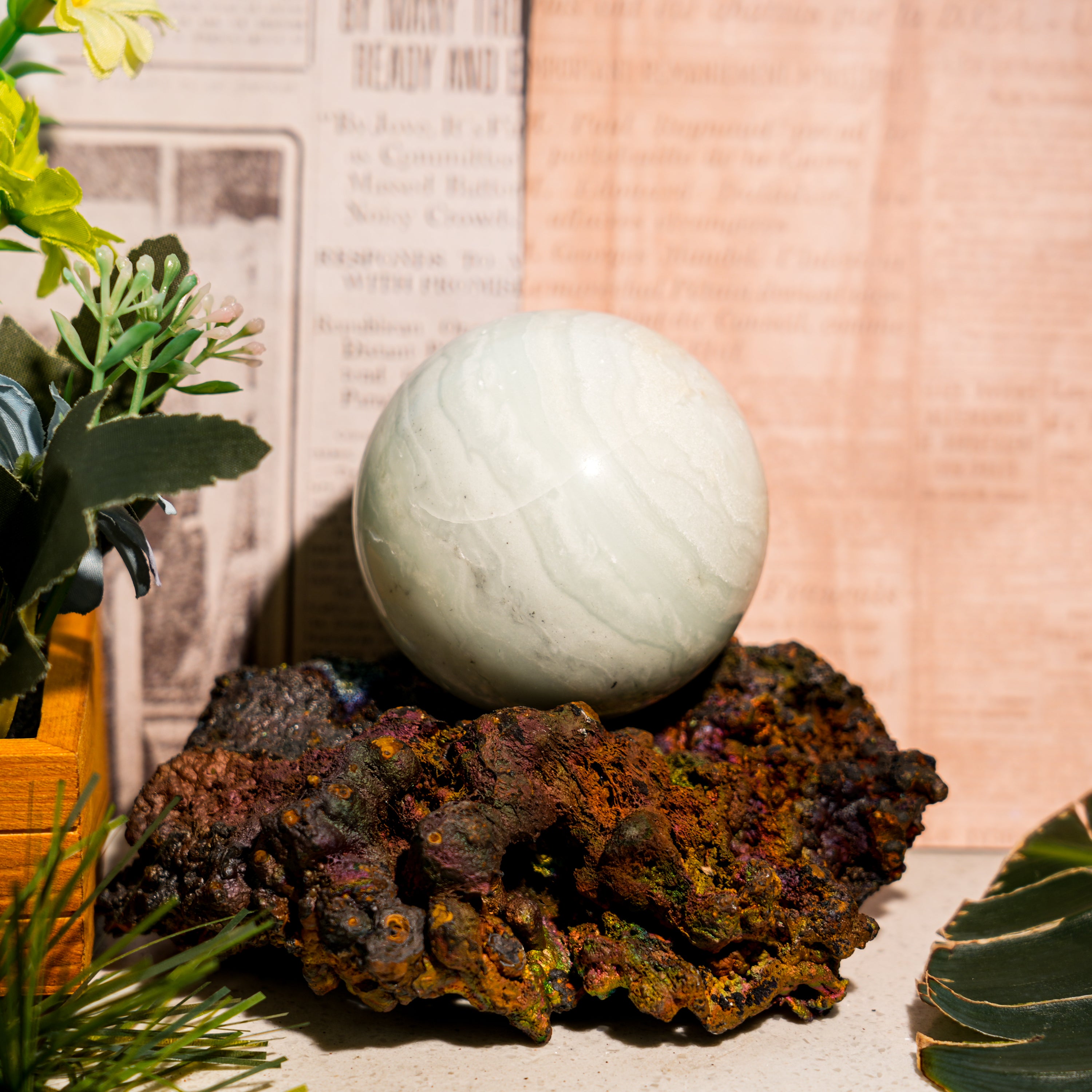 Amazonite Sphere-Helmsman Crystal
