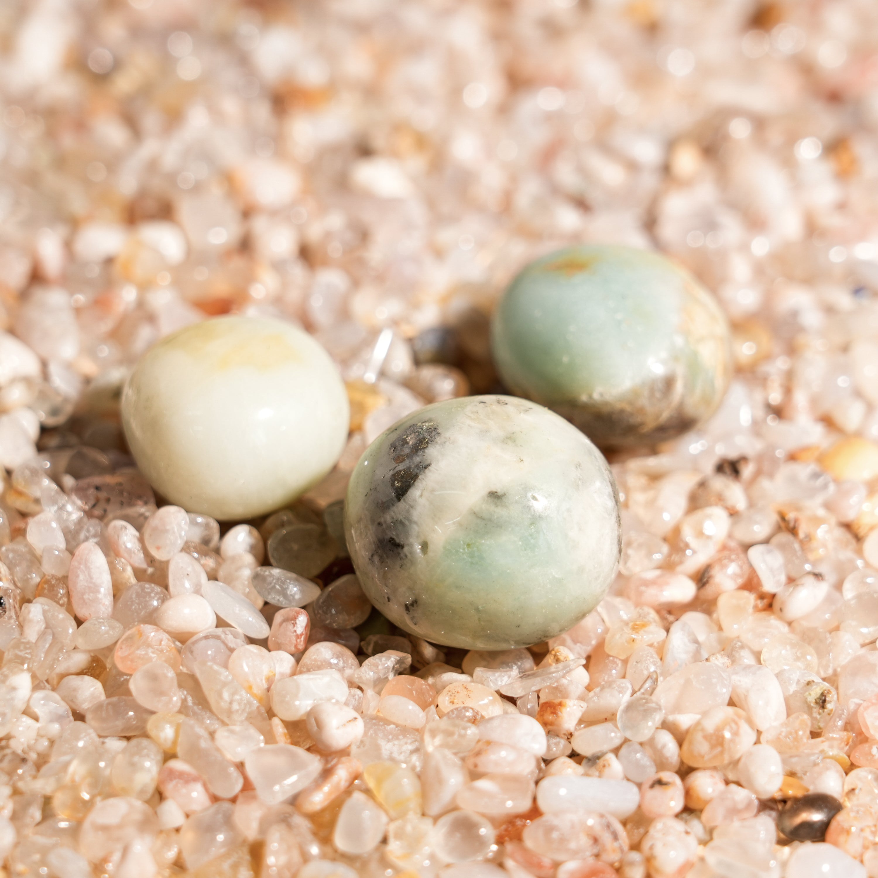 Amazonite Tumbled Stone Set-Helmsman Crystal