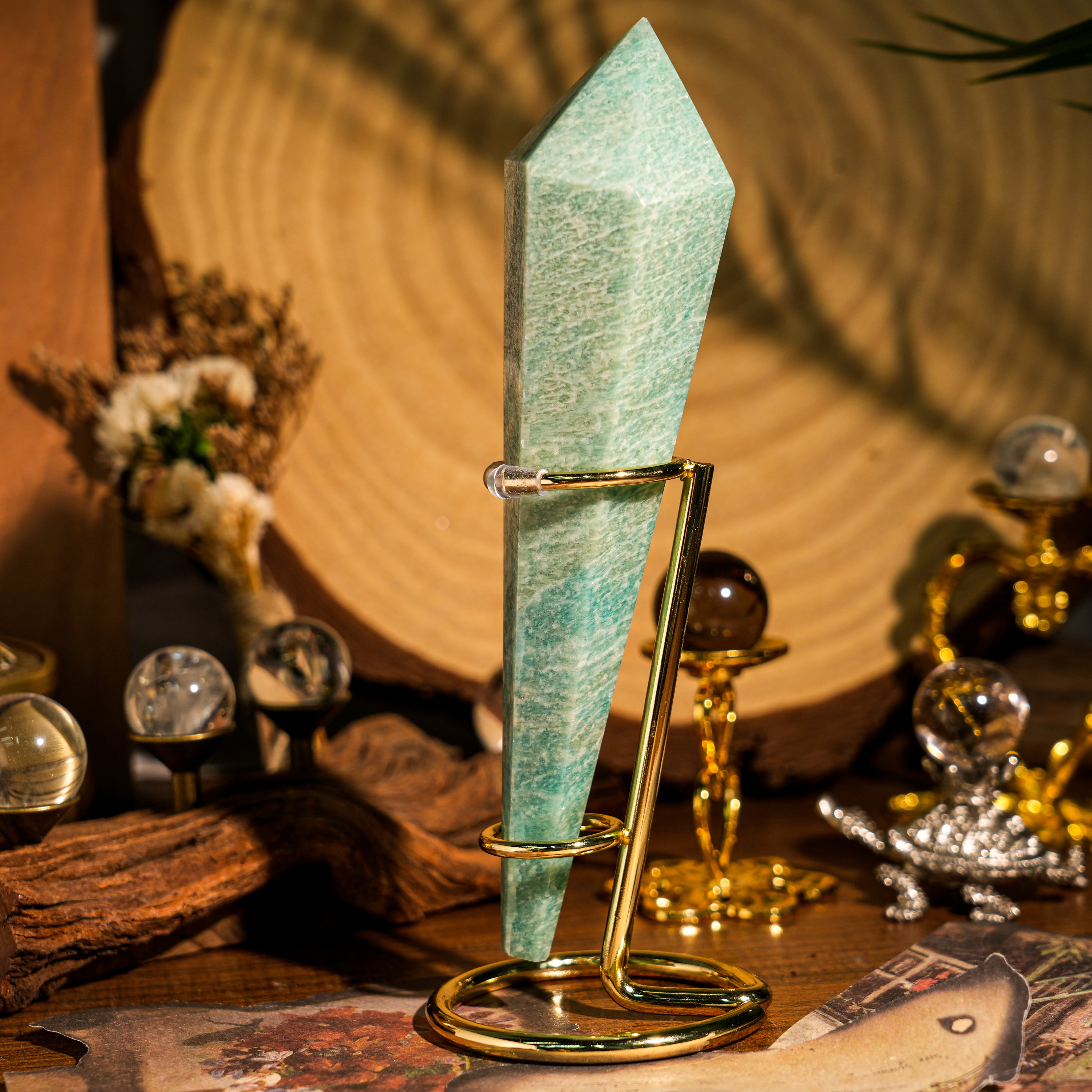Amazonite Wand Ornament-Helmsman Crystal