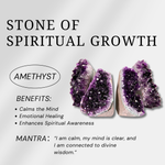 Amethyst Raw Cluster Ornament-Helmsman Crystal