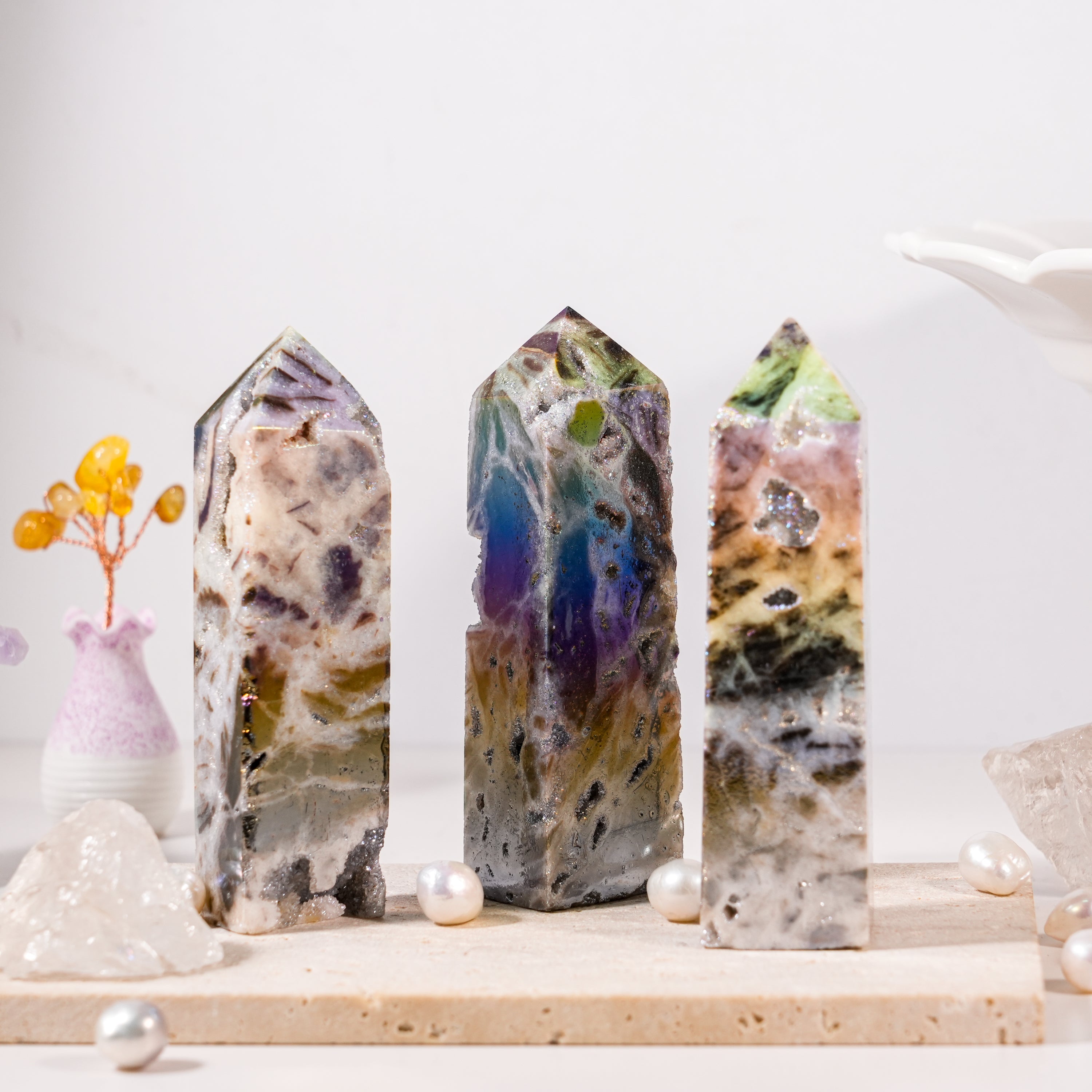 Aura Sphalerite Tower-Helmsman Crystal