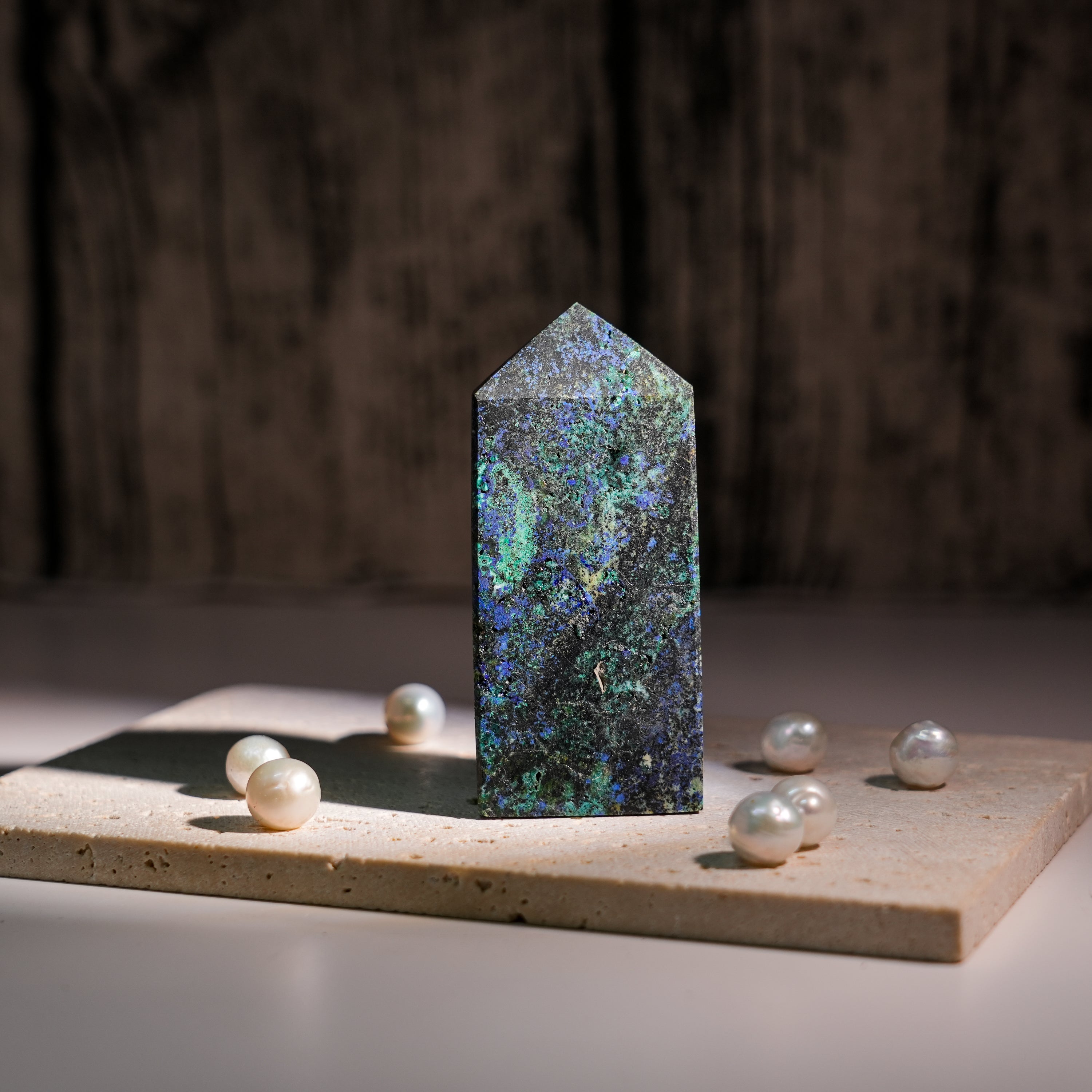 Azurite Tower-Helmsman Crystal