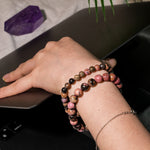 Black Rhodonite Bracelet-Helmsman Crystal