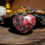 Black Rhodonite Heart-Helmsman Crystal