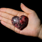 Black Rhodonite Heart-Helmsman Crystal