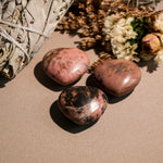Black Rhodonite Mini Heart Set-Helmsman Crystal