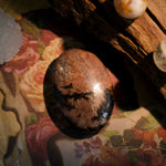 Black Rhodonite Palm Stone-Helmsman Crystal