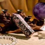 Black Rhodonite Point-Helmsman Crystal