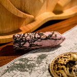 Black Rhodonite Point-Helmsman Crystal