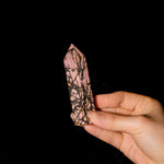 Black Rhodonite Point-Helmsman Crystal