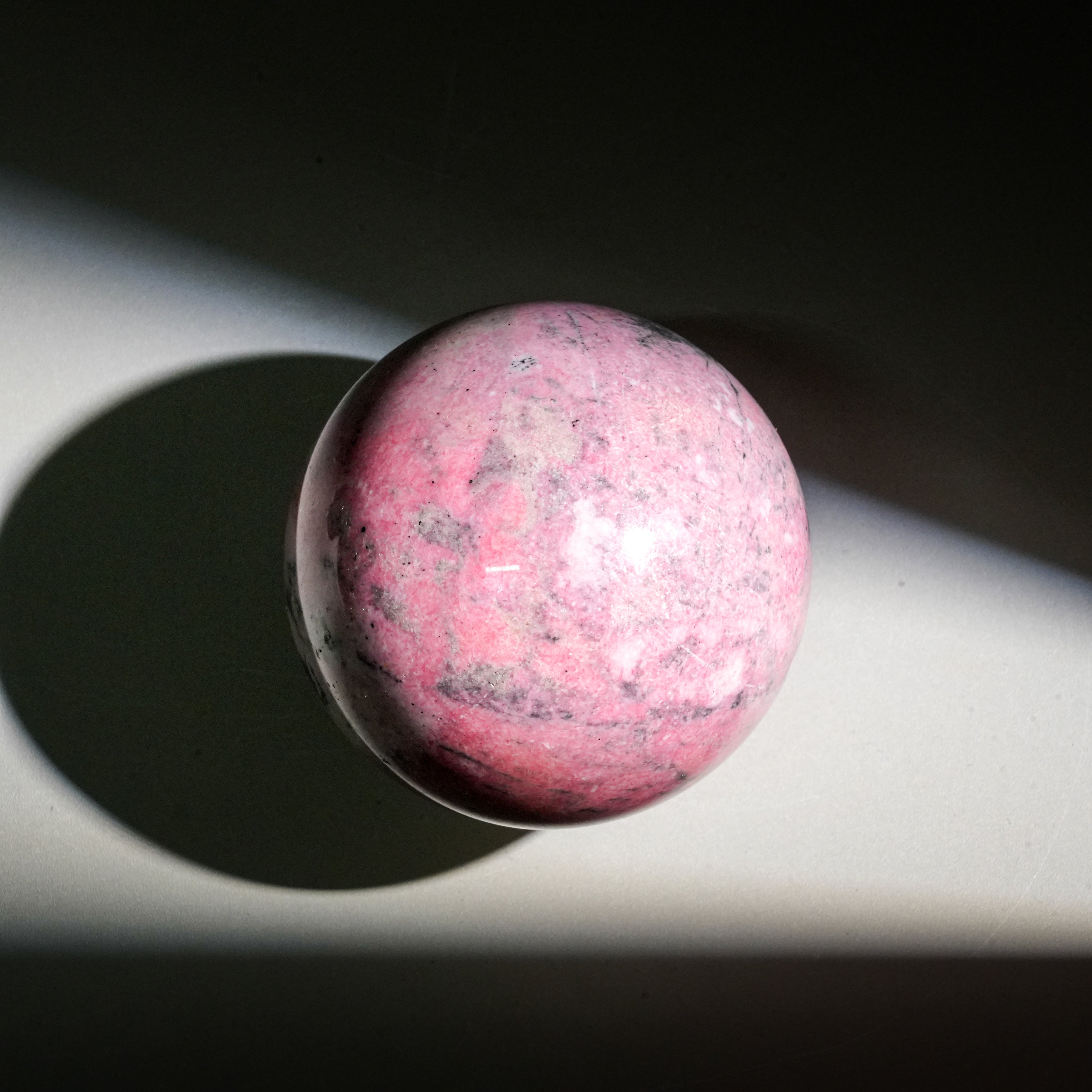 Black Rhodonite Sphere-Helmsman Crystal