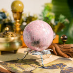 Black Rhodonite Sphere-Helmsman Crystal