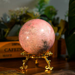 Black Rhodonite Sphere-Helmsman Crystal