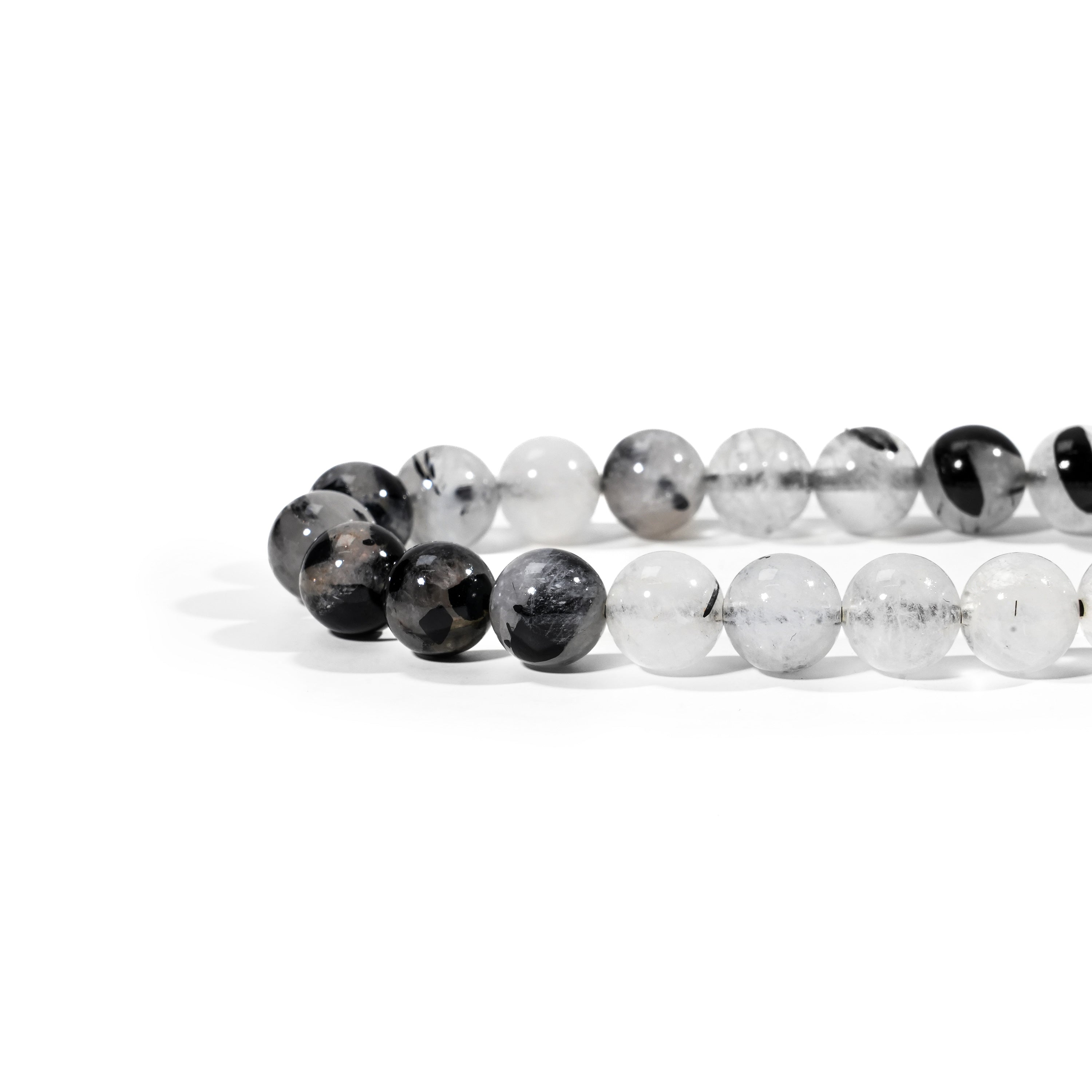 Black Rutiled Quartz Bracelet-Helmsman Crystal
