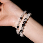 Black Rutiled Quartz Bracelet-Helmsman Crystal