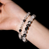 Black Rutiled Quartz Bracelet-Helmsman Crystal