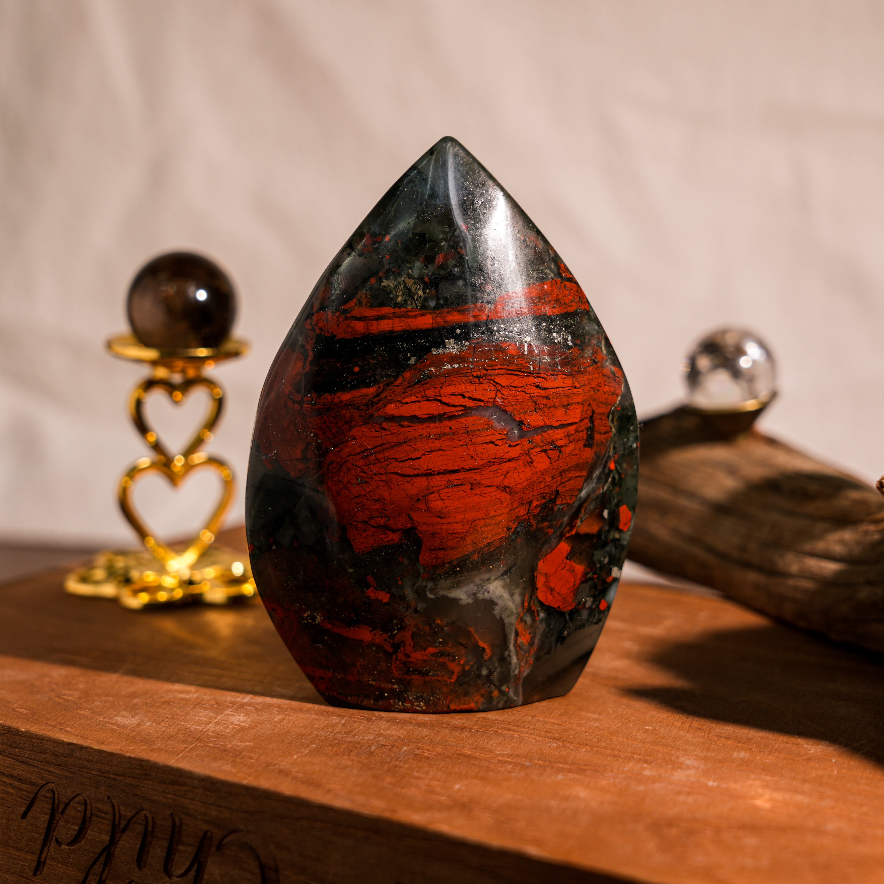 Bloodstone Flame Freeform-Helmsman Crystal