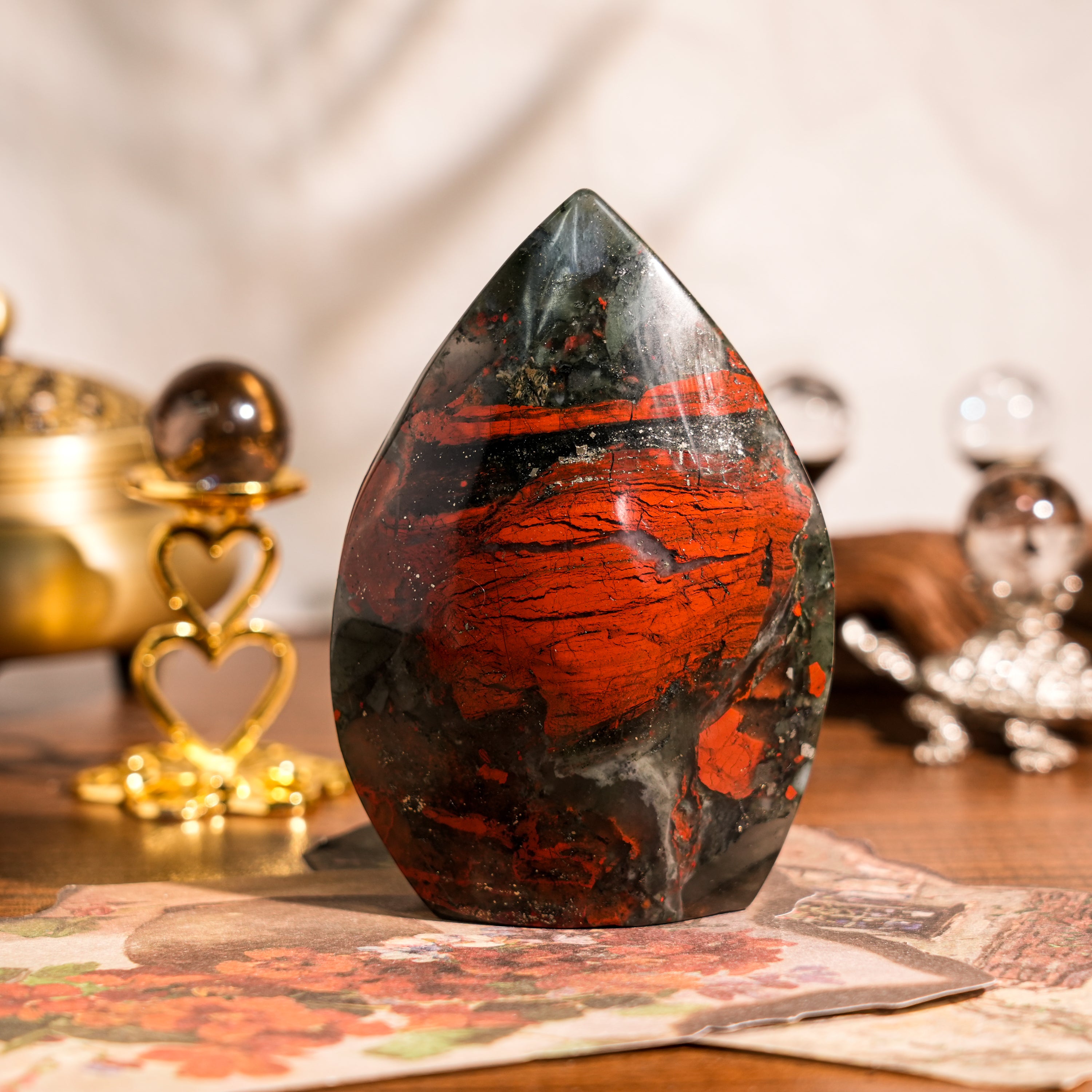 Bloodstone Flame Freeform-Helmsman Crystal