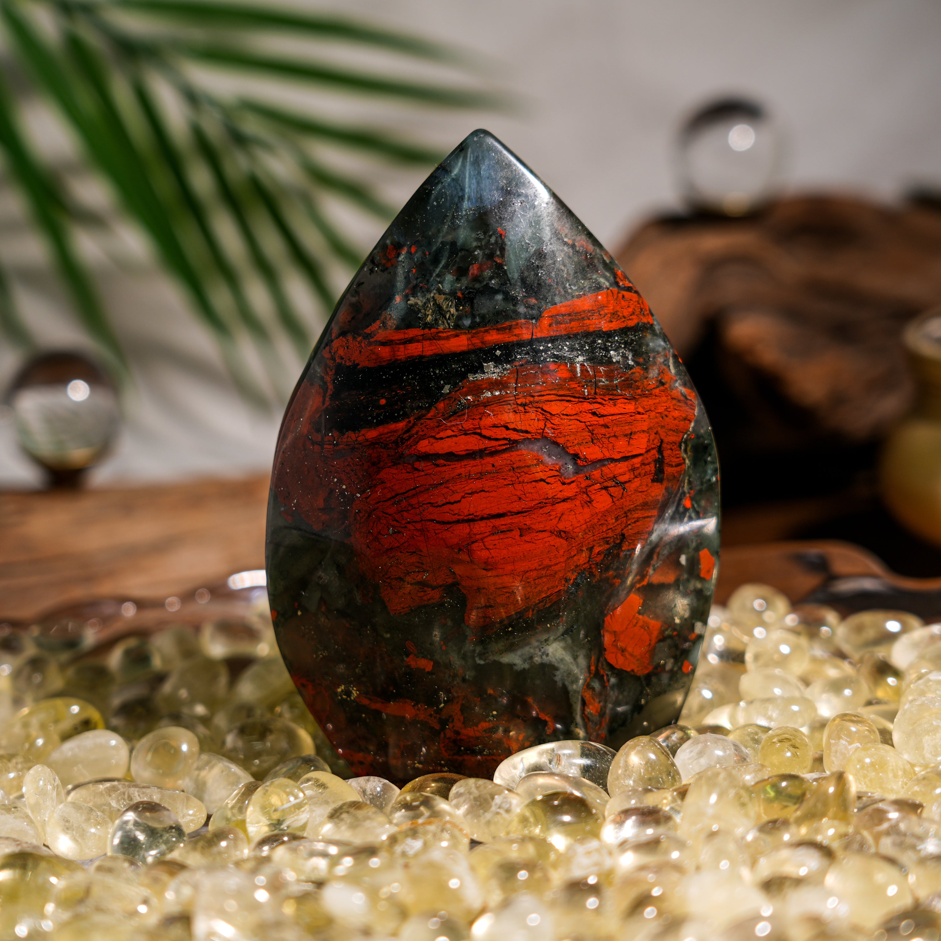 Bloodstone Flame Freeform-Helmsman Crystal