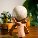 Moon Stone Sphere-Helmsman Crystal