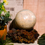 Moon Stone Sphere-Helmsman Crystal