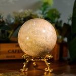 Moon Stone Sphere-Helmsman Crystal