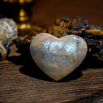 Blue Moonstone Heart-Helmsman Crystal