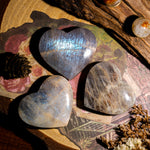 Blue Moonstone Heart-Helmsman Crystal