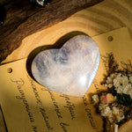 Blue Moonstone Heart-Helmsman Crystal